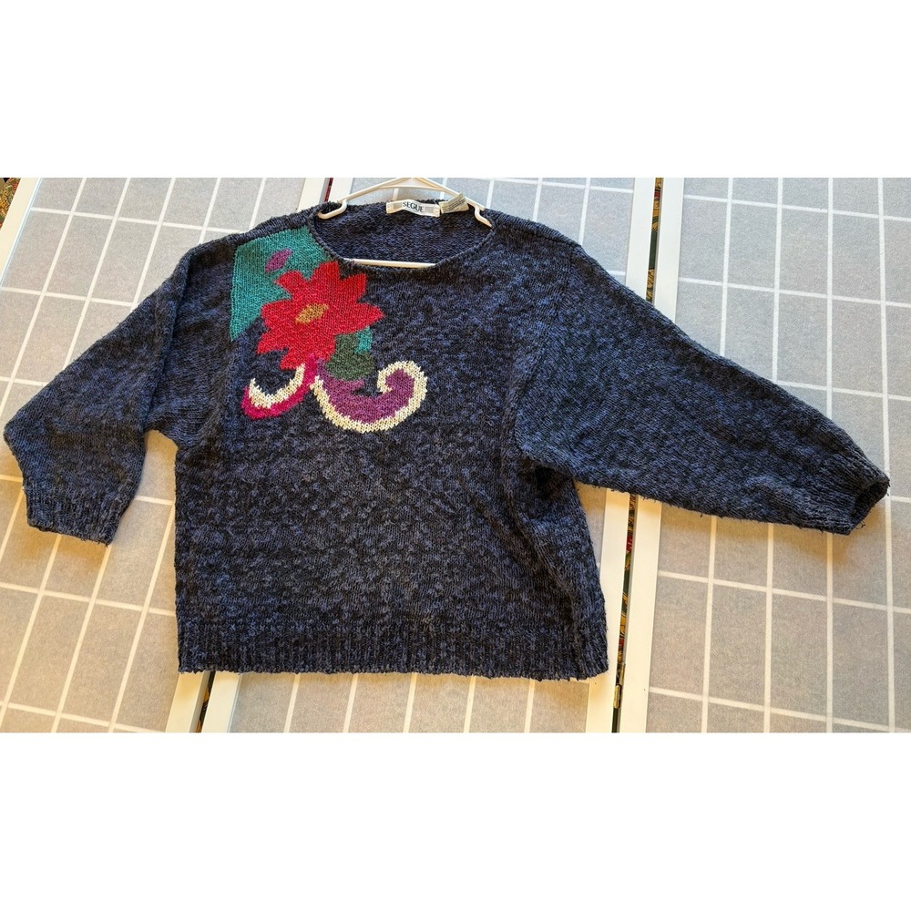 VTG Ugly Christmas Sweater Sz M‎ 90's Grunge Coquette Y2K Knit Cottagecore